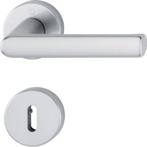 Rosettengarnitur - Rosettengrt.Hamburg 1700/42KB/42KBS Alu.F1 OB DIN L/R HOPPE – Bild 1