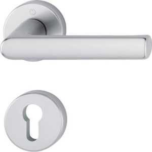 Rosettengarnitur - Rosettengrt.Hamburg 1700/42KB/42KBS Alu.F1 PZ DIN L/R HOPPE – Bild 1