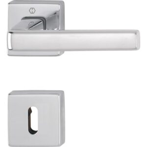 Rosettengarnitur - Rosettengrt.Dublin 1124/843KV/843KVS Alu.F249 eck.OB DIN L/R D/D HOPPE – Bild 1