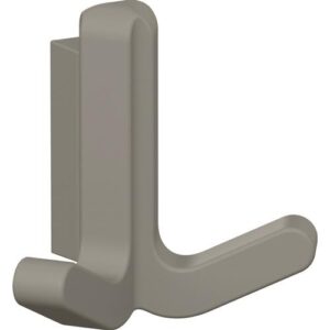Doppelhaken - Doppelhaken Ser.477 matt,elastisch Ku.(TPU) 95 felsgrau H.69mm HEWI – Bild 1
