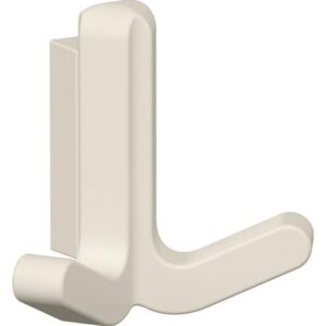 Doppelhaken - Doppelhaken Ser.477 matt,elastisch Ku.(TPU) 99 reinweiß H.69mm HEWI – Bild 1