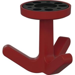 Dreifachhaken - Dreifachhaken Ser.477 matt,elastisch 33 rubinrot H.69mm D.51mm HEWI – Bild 1