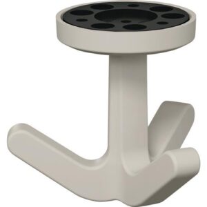 Dreifachhaken - Dreifachhaken Ser.477 matt,elastisch 97 lichtgrau H.69mm D.51mm HEWI – Bild 1