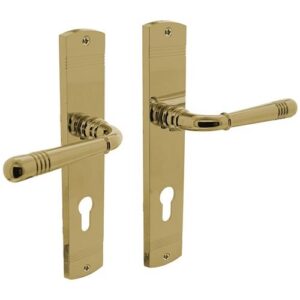 Langschildschildgarnitur - Langschildschildgarnitur Helena Zamak F3 MS PZ 72mm DIN L/R INTERSTEEL – Bild 1