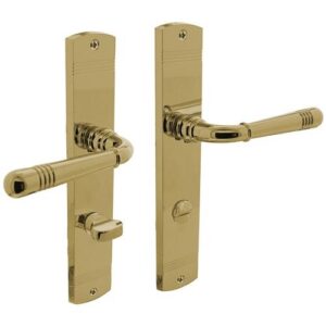 Langschildschildgarnitur - Langschildschildgarnitur Helena Zamak F3 MS WC 72mm DIN L/R INTERSTEEL – Bild 1