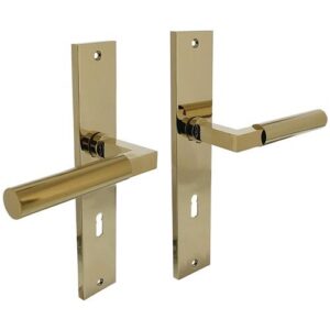 Langschildschildgarnitur - Langschildschildgarnitur Baustil Alu.F3 MS BB 72mm DIN L/R INTERSTEEL – Bild 1
