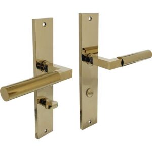 Langschildschildgarnitur - Langschildschildgarnitur Baustil Alu.F3 MS WC 72mm DIN L/R INTERSTEEL – Bild 1