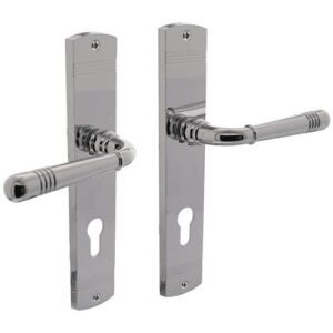 Langschildschildgarnitur - Langschildschildgarnitur Helena Zamak Verchromt PZ 72mm DIN L/R INTERSTEEL – Bild 1
