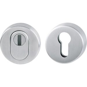 NW Hoppe Schutzrosettenpaar rund  - Edelstahl E42ZNSB-ZA/42HS VA F69 rd.m.ZA S.15mm HOPPE – Bild 1