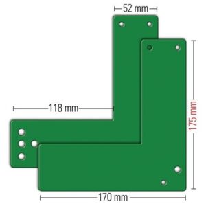 Montageplatte - Montagepl.901-/ 991 470 Mont.an GLT EH-Türwächter DIN L/R L175xB170mm GFS – Bild 1