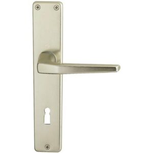 Türdrückerpaar - Türdrückerpaar Frankfurt 117L Alu.F2 o.Rosetten 4-KT.8mm HOPPE – Bild 1