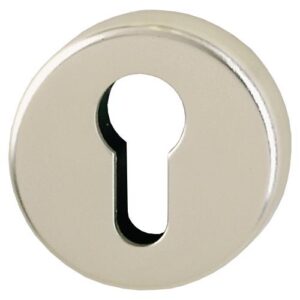 Schlüsselrosetten-Paar - Schlüsselrosetten-Paar 42KVS Alu.F2/neusilberfarbig Schildst.9mm PZ rd.HOPPE – Bild 1