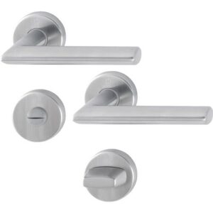 Rosettengarnitur - Rosettengrt.Stock.E1140Z/42KV/42KVS VA F69 rd.SK/OL DIN L/R D/D HOPPE – Bild 1