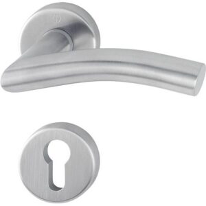 Rosettengarnitur - Rosettengrt.Ant.E1402Z/42KV/42KVS VA F69 rd.PZ DIN L/R D/D HOPPE – Bild 1