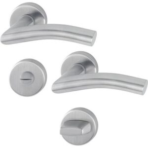 Rosettengarnitur - Rosettengrt.Ant.E1402Z/42KV/42KVS VA F69 rd.SK/OL DIN L/R D/D HOPPE – Bild 1