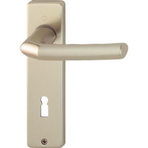 Kurzschildgarnitur - Kurzschildgarnitur Birm.1117/202KP/AP Alu.F2 OB eck.Drückergrt.HOPPE – Bild 1