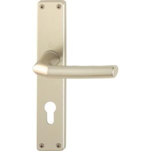 Langschildgarnitur - Langschildgarnitur Birm.1117/202SP Alu.F2 PZ 72mm DIN L/R HOPPE – Bild 1