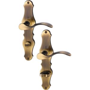 Langschildgarnitur - Langschildgarnitur Weimar M112SLN/2007 MS F73 SK/OL 78mm DIN L/R HOPPE – Bild 1