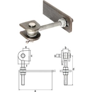 Verstellbares Torband - Verstellbares Torband 190x33x80x150x34x65x22x10mm STA roh Btl.GAH – Bild 1
