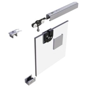 Schiebetürsystem - Schiebetürsystem MK-L 80 80kg VA-Eff.GLT ESG/VSG 8-10,76mm – Bild 1