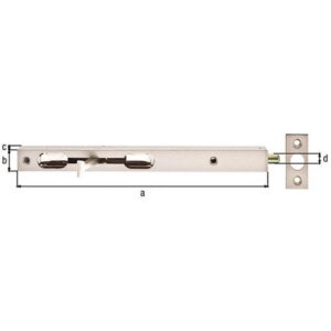 Rohrkantriegel - Rohrkantriegel L.250mm B.20mm H.15mm STA silber m.Schließbl.GAH – Bild 1