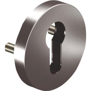 Schlüsselrosette - Schlüsselrosette 6612 PZ AL Alu.F1 Schildst.9mm PZ rd.OGRO – Bild 1