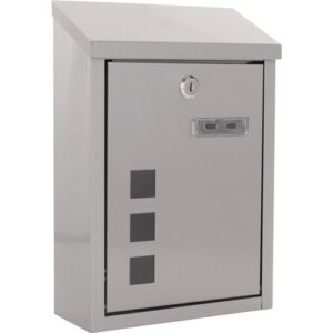 Briefkasten - Briefkasten Casa H.325mm B.220mm T.100mm grau VA DIN C5 ROTTNER – Bild 1