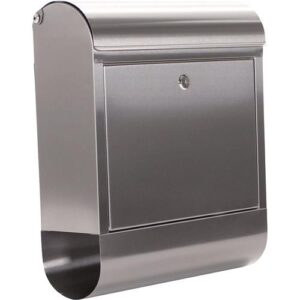 Briefkasten - Briefkasten Rondello H.435mm B.385mm T.140mm grau VA DIN C4 ROTTNER – Bild 1