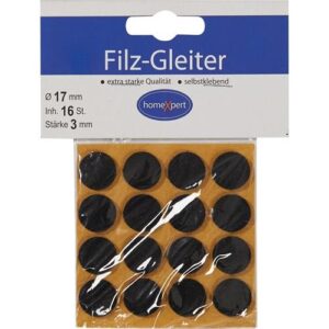 Filzgleiter - Filzgleiter 17mm Filz braun selbstkl.16 St./SB-Karte – Bild 1