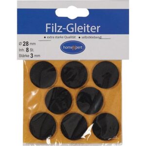 Filzgleiter - Filzgleiter 28mm Filz braun selbstkl.8 St./SB-Karte – Bild 1