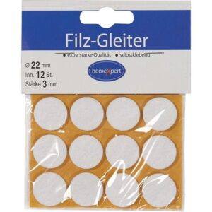 Filzgleiter - Filzgleiter 22mm Filz weiß selbstkl.16 St./SB-Karte – Bild 1