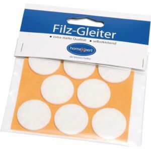 Filzgleiter - Filzgleiter 28mm Filz weiß selbstkl.8 St./SB-Karte – Bild 1