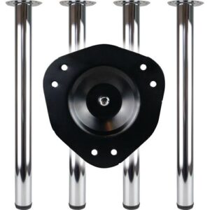 Tischbein-Set - Tischbein-Set weiß 60mm H.710mm Platten-Befestigung BMB – Bild 1