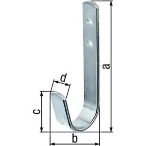 Wandhaken - Wandhaken einfach A.30mm STA verz.H.90mm GAH – Bild 1