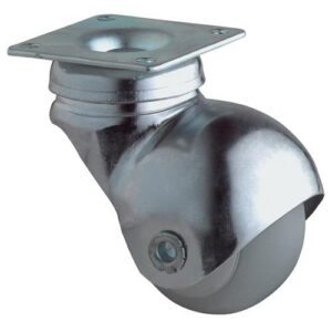 Kugellenkrolle - Kugellenkrolle D.40mm Trgf.30kg m.Platte Gum.grau BS ROLLEN – Bild 1