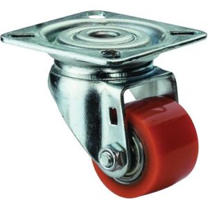 Lenkrolle - Lenkrolle D.35mm Trgf.100kg m.Platte PU BS ROLLEN – Bild 1