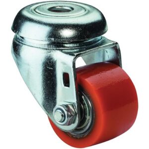 Lenkrolle - Lenkrolle D.35mm Trgf.100kg m.Rückenloch 11mm PU BS ROLLEN – Bild 1