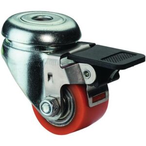 Lenkrolle mit Feststeller - Lenkrolle m.Festst.D.35mm Trgf.100kg kompakt PU BS ROLLEN – Bild 1