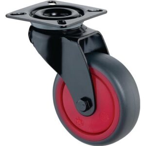 Lenkrolle - Lenkrolle D.75mm Trgf.75kg m.Platte Kugell.Gum.grau BS ROLLEN – Bild 1