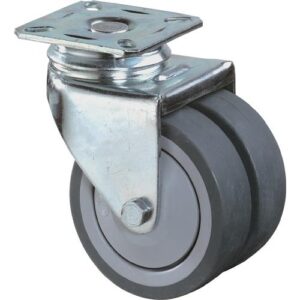 Doppel-Lenkrolle - Doppel-Lenkrolle 50mm 60kg o.Festst.Gum.grau 60x60mm BS ROLLEN – Bild 1