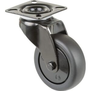 Lenkrolle - Lenkrolle D.75mm Trgf.75kg m.Platte Kugell.Gum.schwarz BS ROLLEN – Bild 1