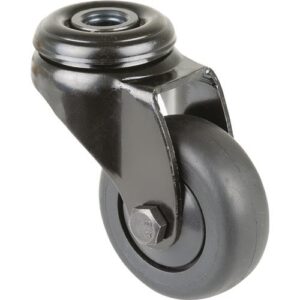 Lenkrolle - Lenkrolle D.50mm Trgf.50kg m.Rückenloch Ku.Kugell.Gum.schwarz BS ROLLEN – Bild 1