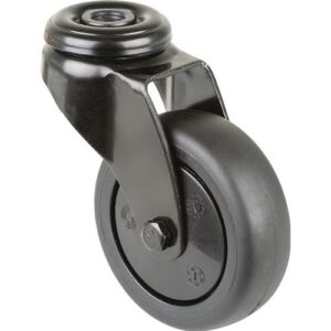 Lenkrolle - Lenkrolle D.75mm Trgf.75kg m.Rückenloch Ku.Kugell.Gum.schwarz BS ROLLEN – Bild 1