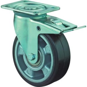Schwerlastlenkrolle - Schwerlastlenkrolle D.125mm Trgf.200kg Totalfesteller Elastikgummi 105x85mm – Bild 1