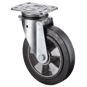 Schwerlastlenkrolle - Schwerlastlenkrolle D.125mm Trgf.200kg Elastikgummi 105mm 85mm BS ROLLEN – Bild 1