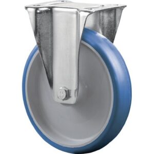 Bockrolle - Bockrolle D.125mm Trgf.175kg Polyurethan,blau Platte L104xB80mm BS ROLLEN – Bild 1