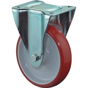 Bockrolle - Bockrolle D.125mm Trgf.175kg Polyurethan,rot Platte L104xB80mm BS ROLLEN – Bild 1