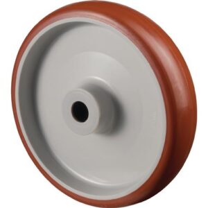 Ersatzrad - Ersatzrad D.150mm Trgf.280kg Polyurethan,rot Achs-D.15mm Nabenl.44mm BS ROLLEN – Bild 1