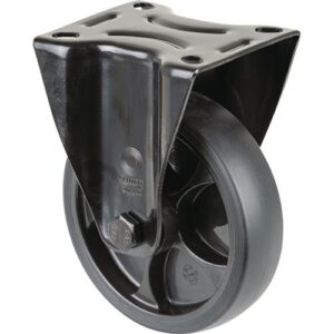 Bockrolle - Bockrolle D.125mm Trgf.120kg Gum.Platte L104xB80mm Farbe Rl.schwarz BS ROLLEN – Bild 1