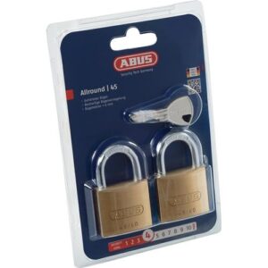 Zylindervorhangschloss - Zylindervorhangschloss 45/40 Twins B/SB Schlosskörper-B.39mm MS gl.ABUS – Bild 1
